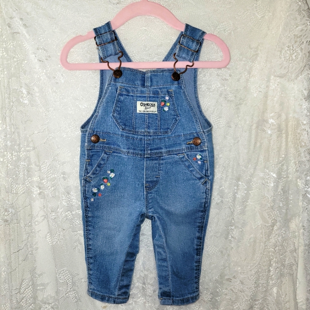 Oshkosh Blue Jean Overalls 3 months